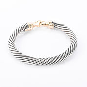 David Yurman Sterling Silver & 14K Gold Classic Cable Buckle Bracelet