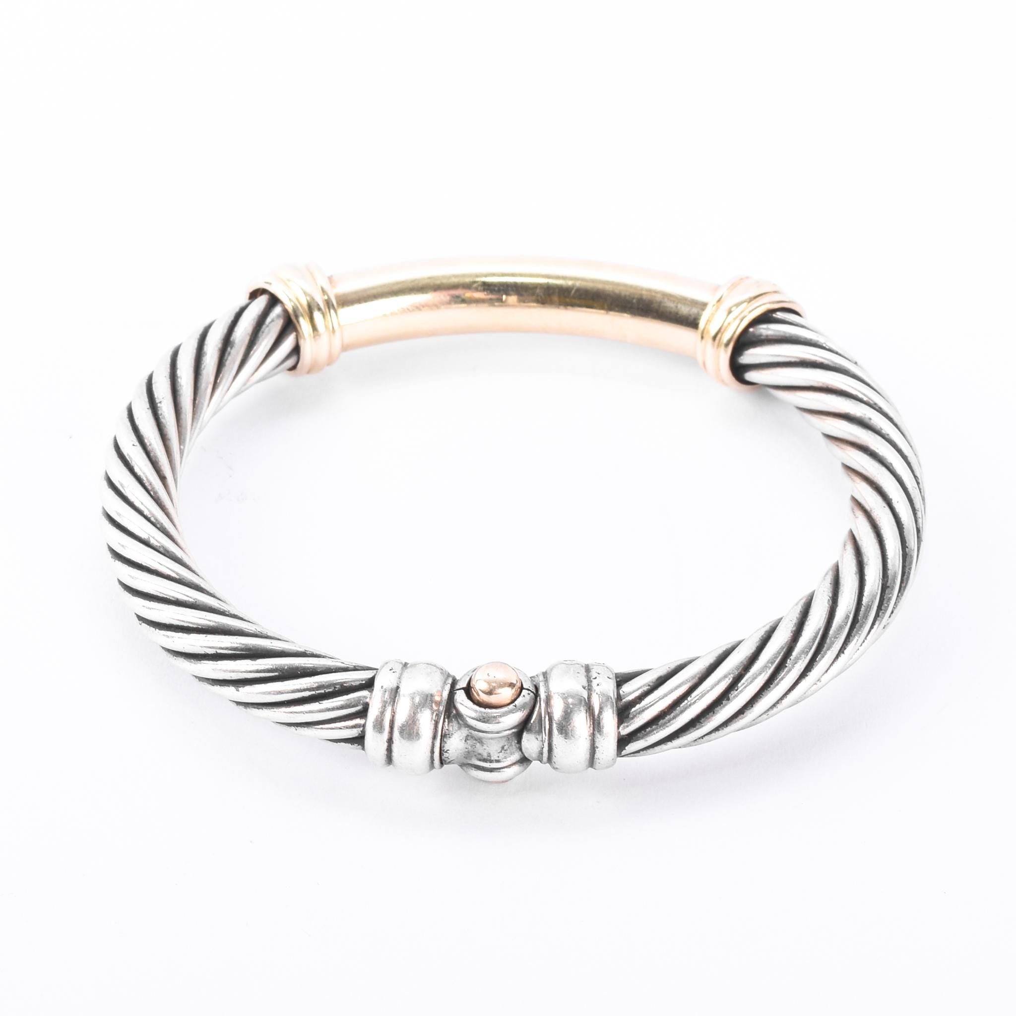 David Yurman Sterling Silver & 14K Gold Two-Tone Metro Bracelet