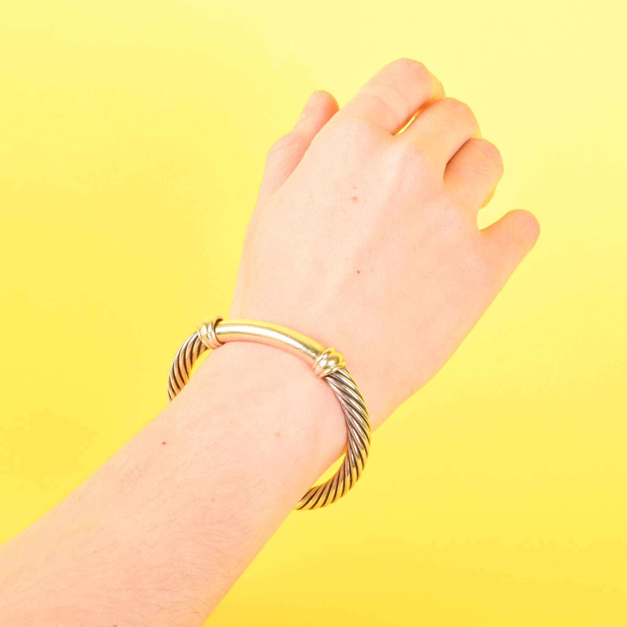 David Yurman Sterling Silver & 14K Gold Two-Tone Metro Bracelet