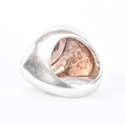 Emanuela Duca Designer Sterling Silver & Smokey Quartz Cocktail Ring