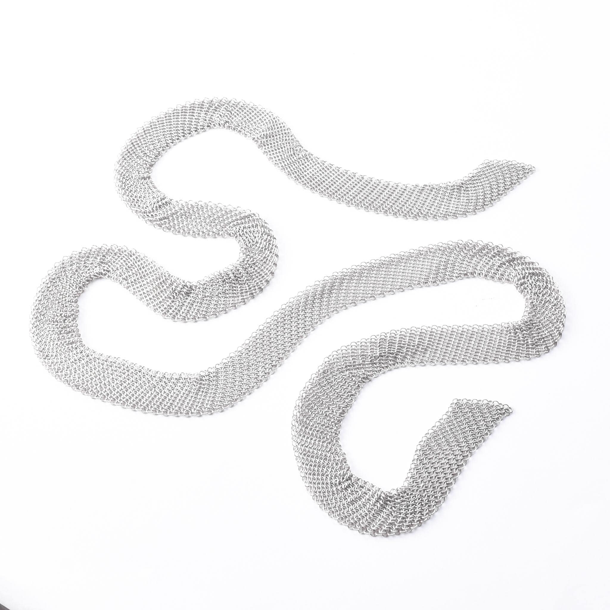1997 Tiffany & Co. Elsa Peretti Sterling Silver Mesh Tie Scarf