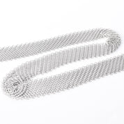 1997 Tiffany & Co. Elsa Peretti Sterling Silver Mesh Tie Scarf