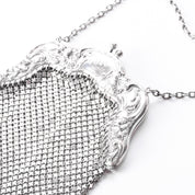 Art Nouveau Sterling Silver Mesh Handle Bag