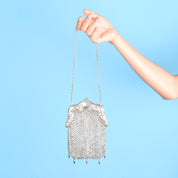 Art Nouveau Sterling Silver Mesh Handle Bag