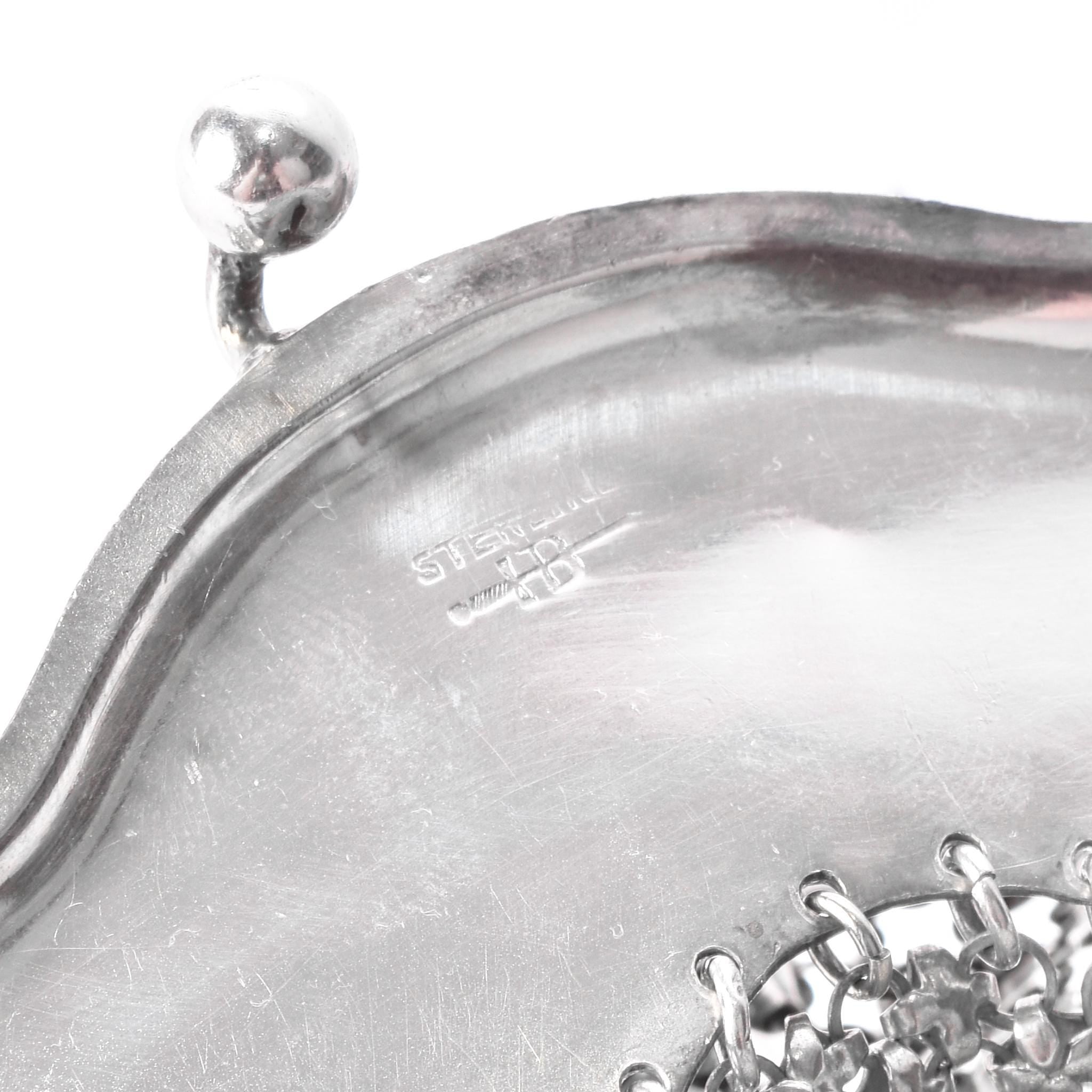 Art Nouveau Sterling Silver Mesh Handle Bag