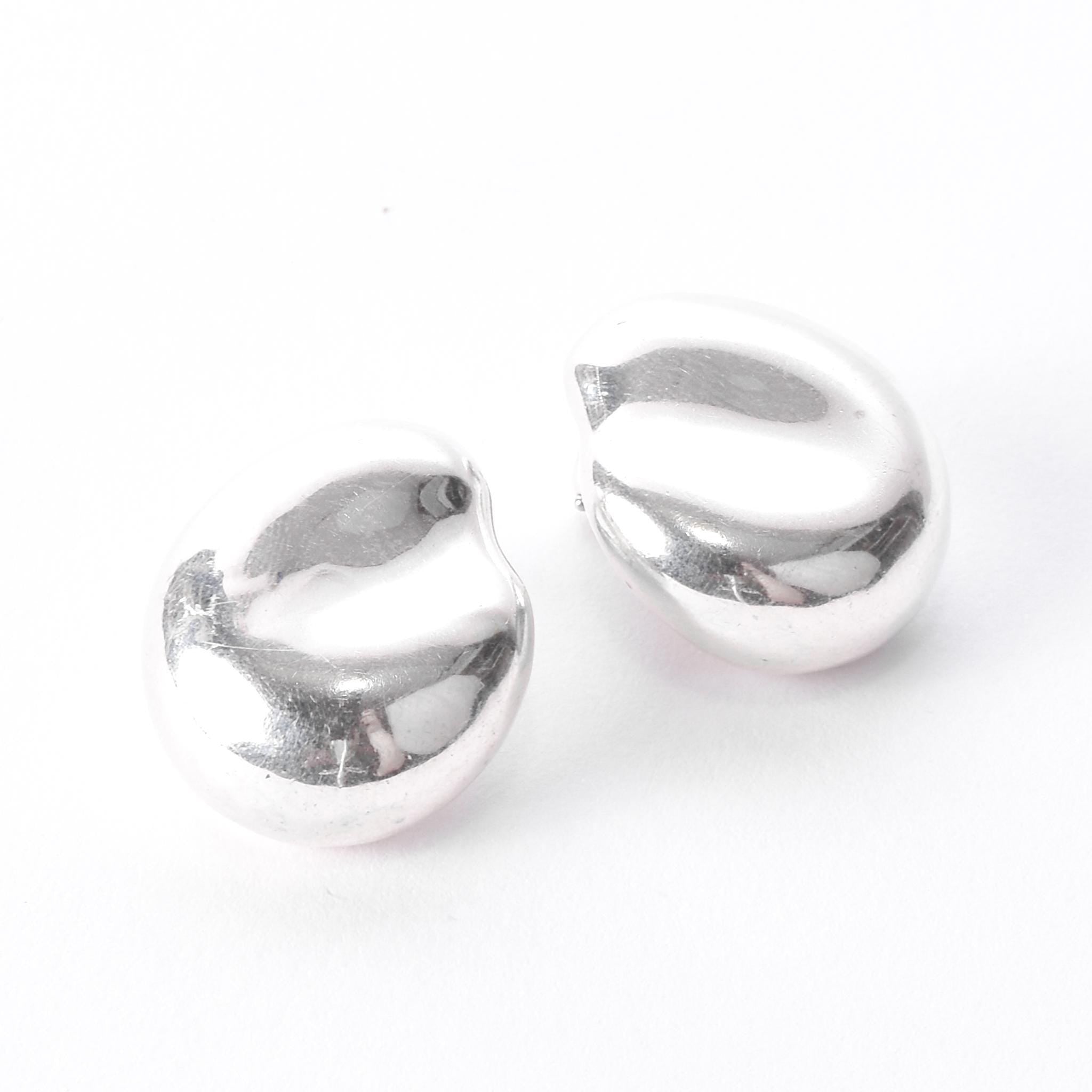 Tiffany & Co. Elsa Peretti Sterling Silver "Thumbprint" Clip-On Earrings