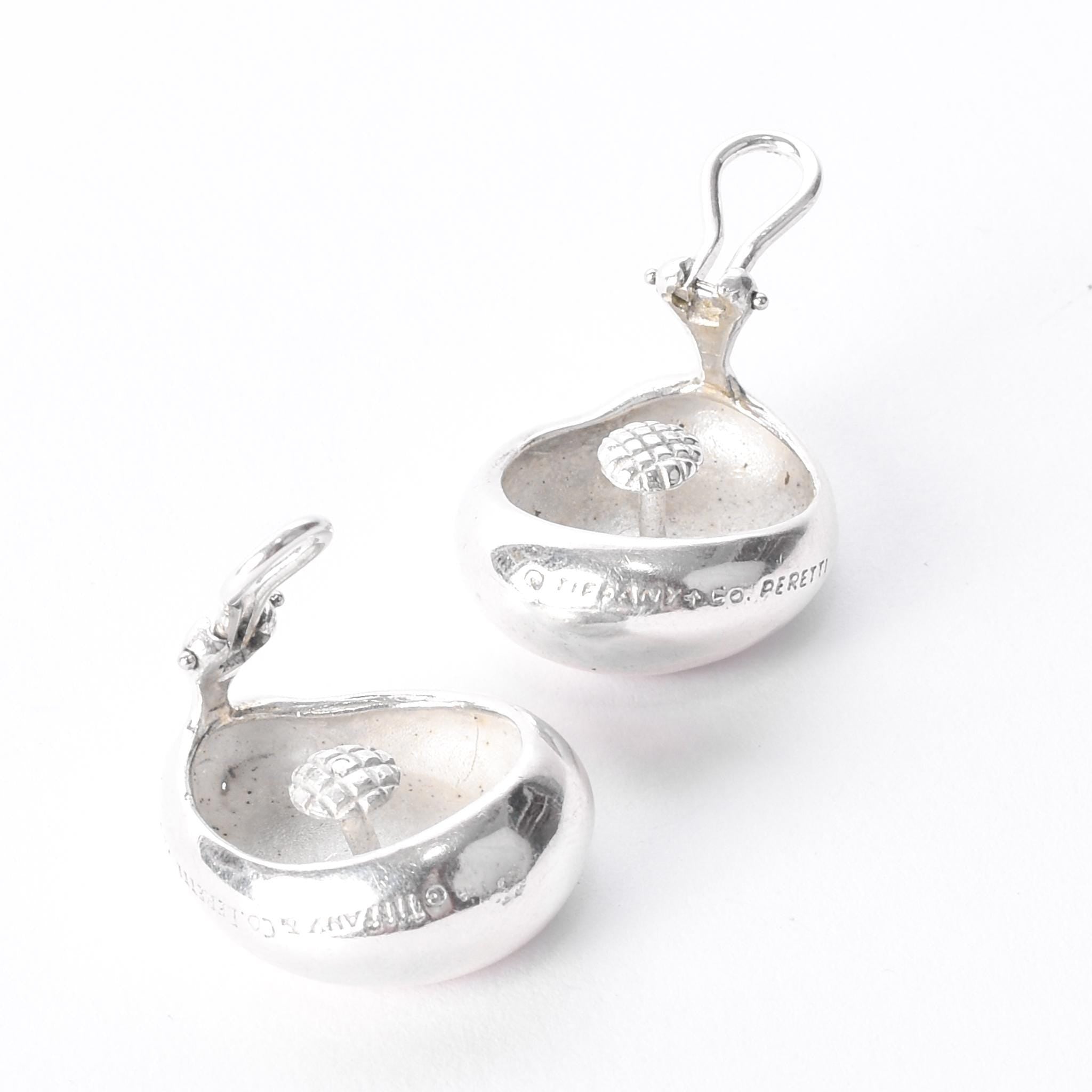 Tiffany & Co. Elsa Peretti Sterling Silver "Thumbprint" Clip-On Earrings
