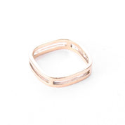 10K Gold Double Bar Square Band Ring