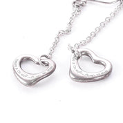 Tiffany & Co. Elsa Peretti Sterling Silver Open Heart Drop Earrings