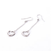 Tiffany & Co. Elsa Peretti Sterling Silver Open Heart Drop Earrings