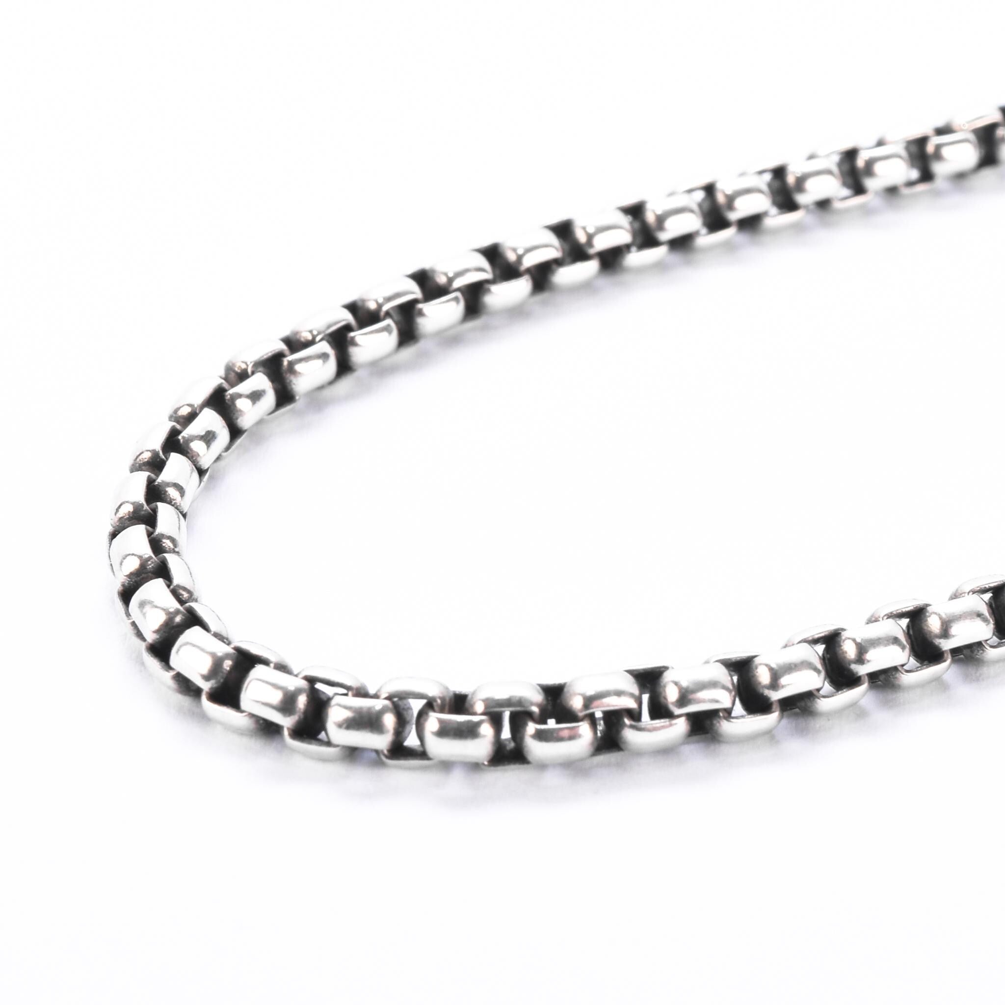 David Yurman Sterling Silver & 14K Gold Box Chain Necklace