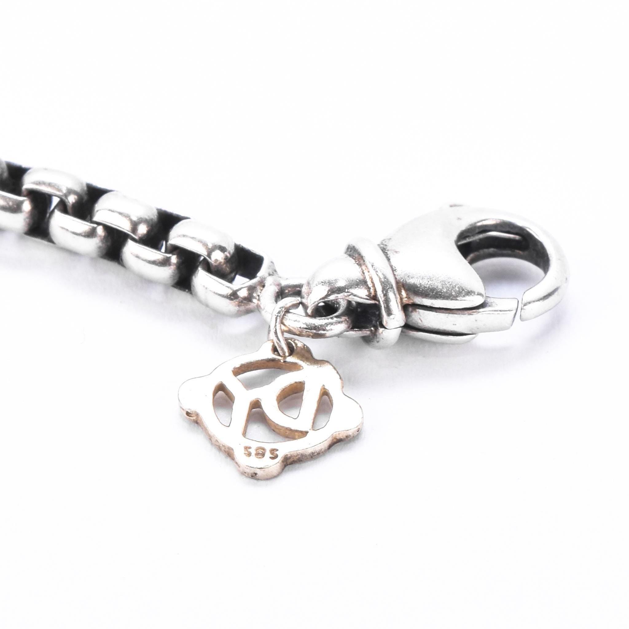 David Yurman Sterling Silver & 14K Gold Box Chain Necklace