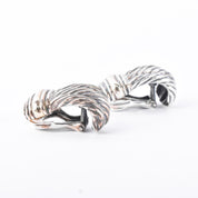 David Yurman Sterling Silver & 14K Gold Cable Collection Clip-On Earrings