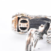 David Yurman Sterling Silver & 14K Gold Cable Collection Clip-On Earrings