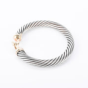 David Yurman Sterling Silver & 14K Gold Classic Cable Buckle Bracelet