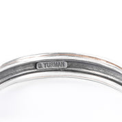 David Yurman Sterling Silver & 14K Gold Buckle Bangle Bracelet