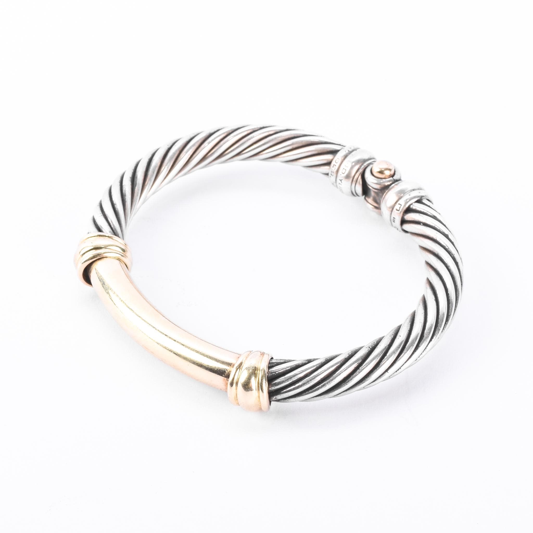 David Yurman Sterling Silver & 14K Gold Two-Tone Metro Bracelet