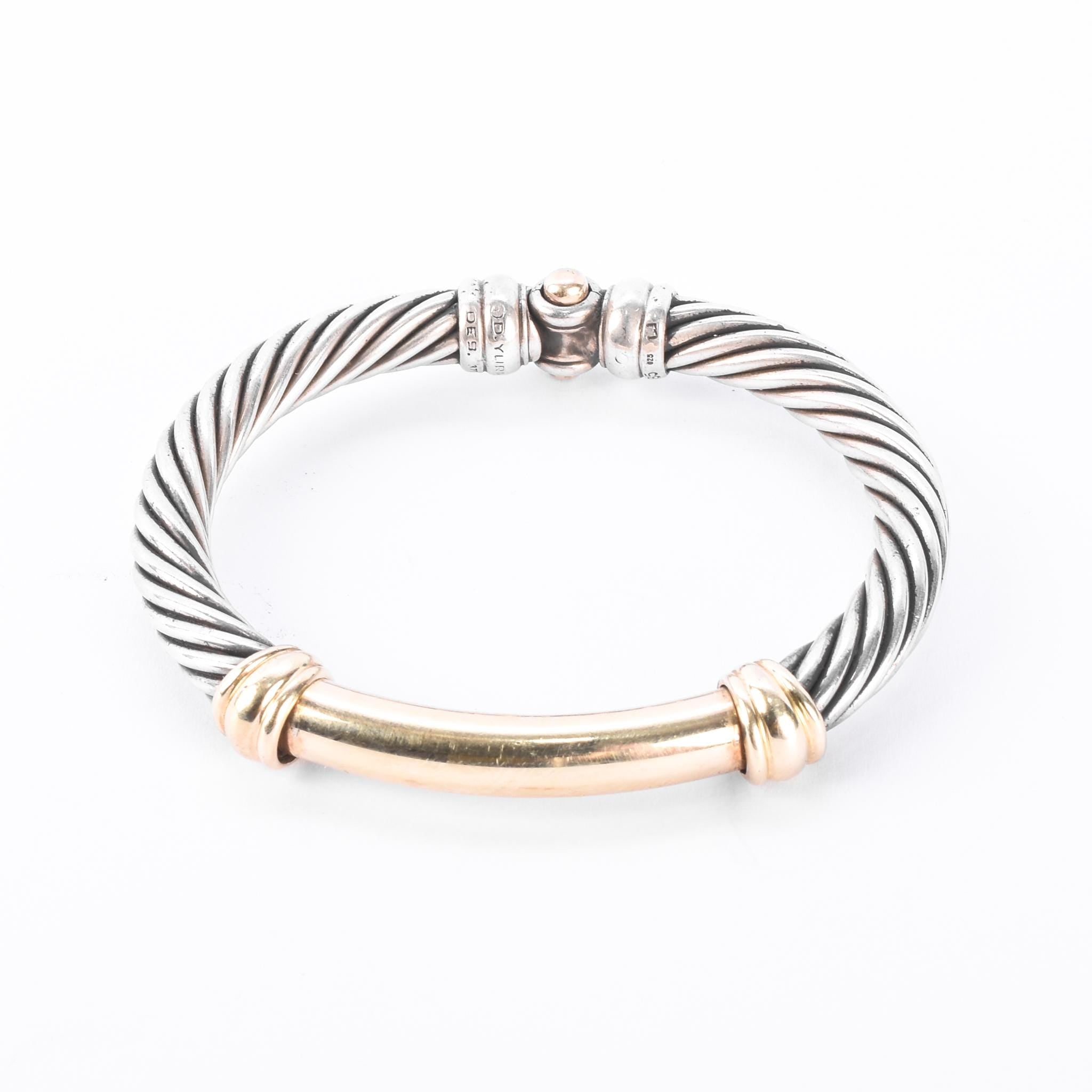 David Yurman Sterling Silver & 14K Gold Two-Tone Metro Bracelet
