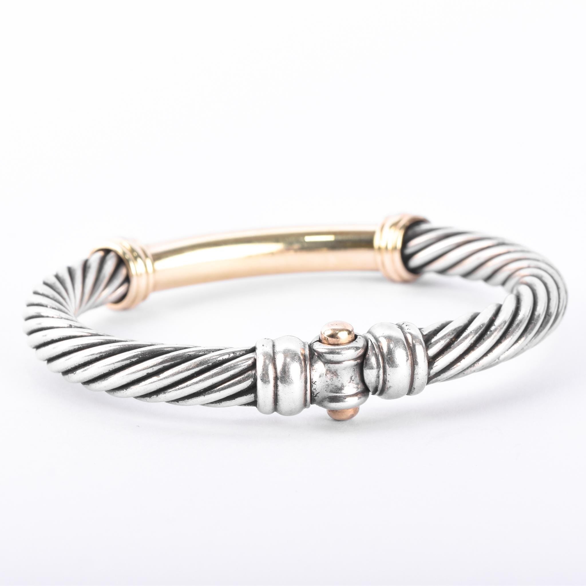 David Yurman Sterling Silver & 14K Gold Two-Tone Metro Bracelet