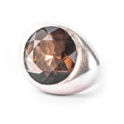 Emanuela Duca Designer Sterling Silver & Smokey Quartz Cocktail Ring