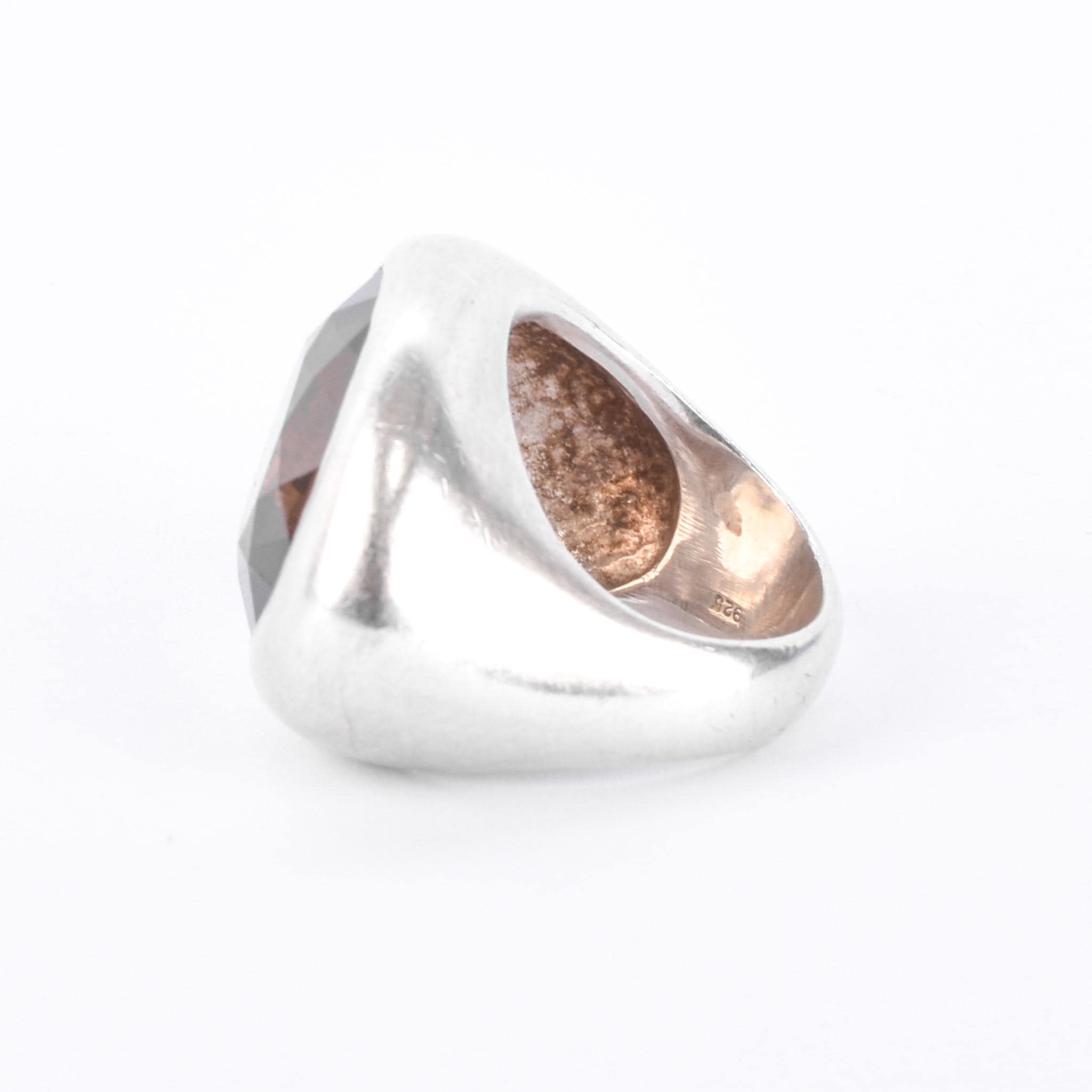Emanuela Duca Designer Sterling Silver & Smokey Quartz Cocktail Ring