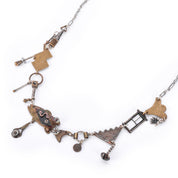 Thomas Mann Sterling Silver & Bronze Mixed Metal Techno Romantic Fish Charm Necklace