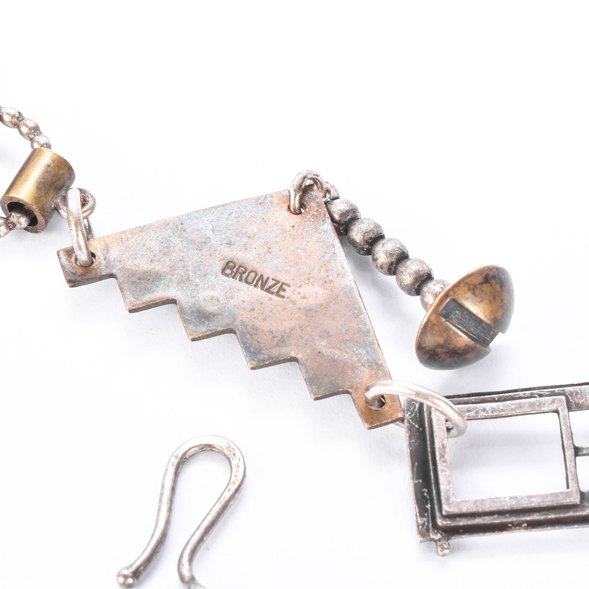 Thomas Mann Sterling Silver & Bronze Mixed Metal Techno Romantic Fish Charm Necklace