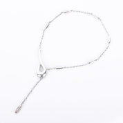 Sterling Silver Hand-Signed Modernist Lariat Necklace