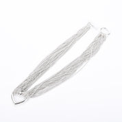 Tiffany & Co. Sterling Silver Multi-Strand Open Heart Necklace