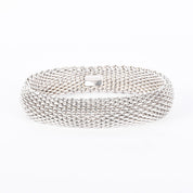 Tiffany & Co. Sterling Silver Somerset Mesh Bangle Bracelet