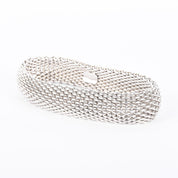 Tiffany & Co. Sterling Silver Somerset Mesh Bangle Bracelet