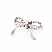 Tiffany & Co. Sterling Silver and 18K Gold Rope Bow Brooch