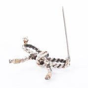 Tiffany & Co. Sterling Silver and 18K Gold Rope Bow Brooch