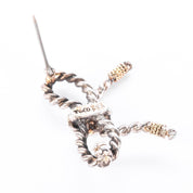 Tiffany & Co. Sterling Silver and 18K Gold Rope Bow Brooch