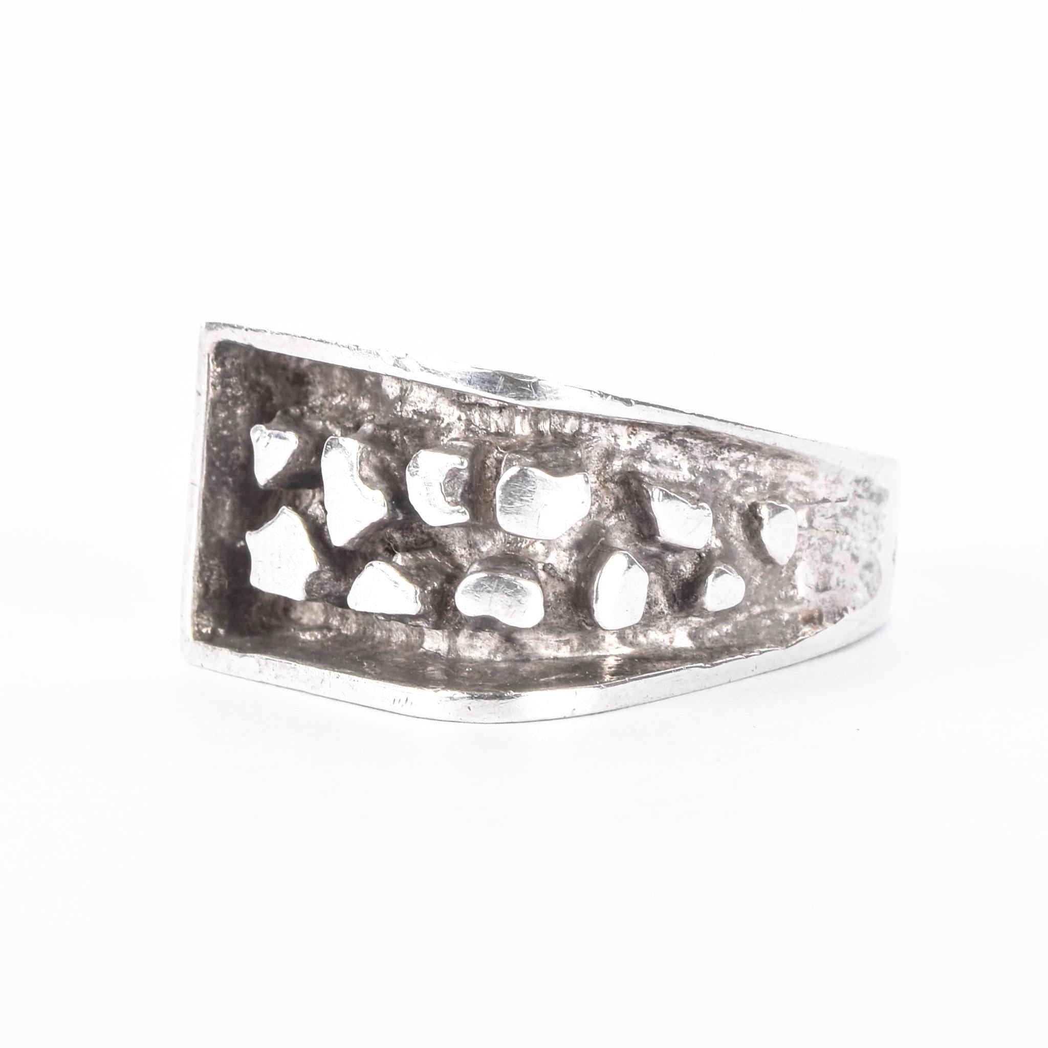 Sterling Silver Modernist Abstract Geometric Statement Ring