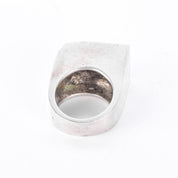 Sterling Silver Modernist Abstract Geometric Statement Ring
