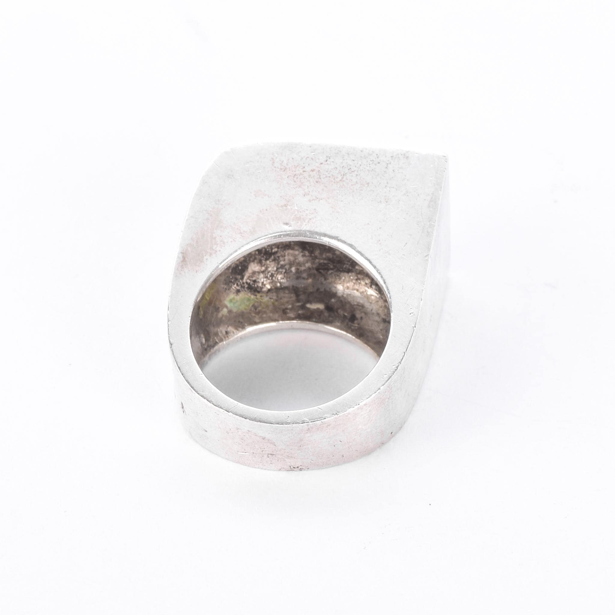 Sterling Silver Modernist Abstract Geometric Statement Ring