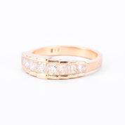 14K Gold Graduated Natural Diamond Engagement Ring