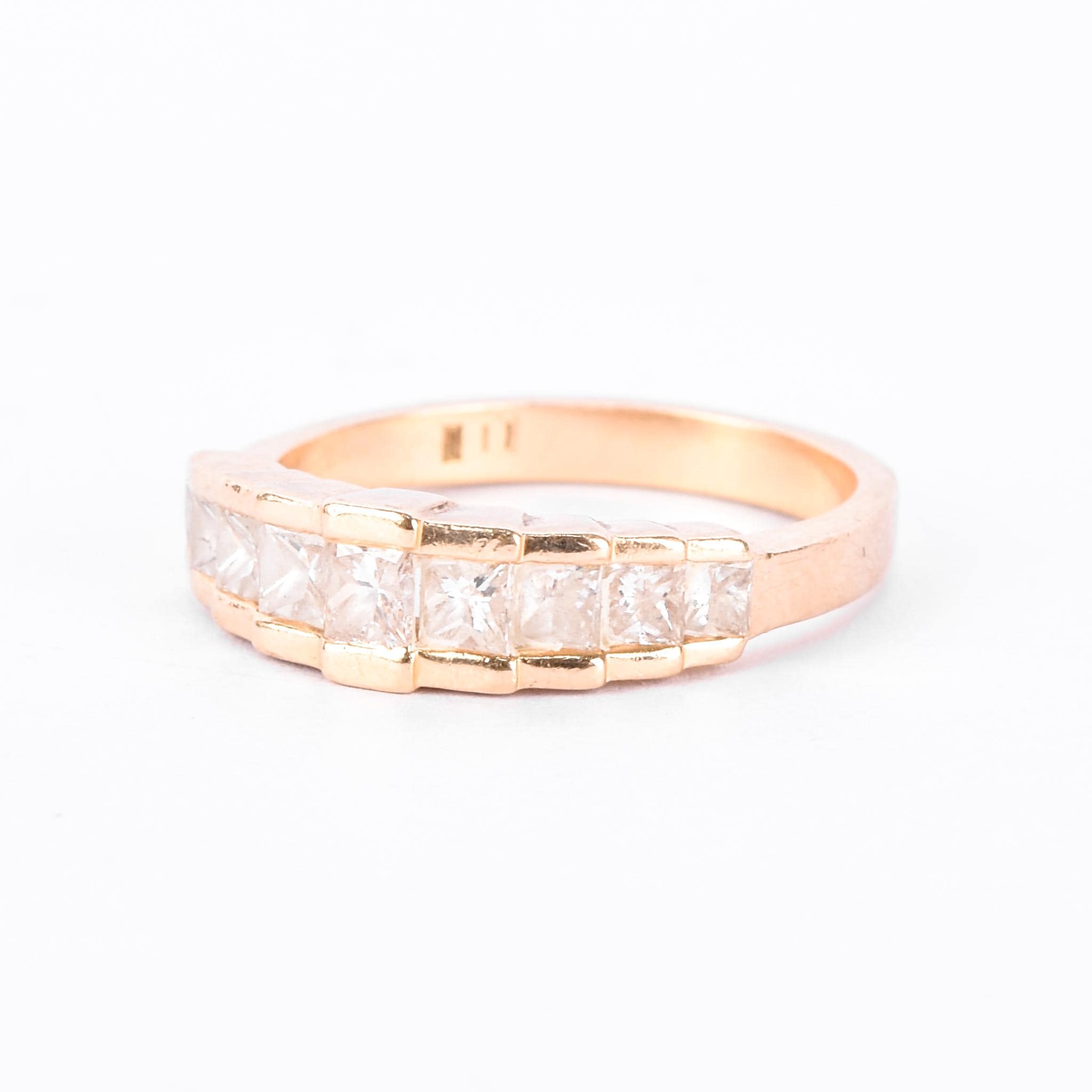14K Gold Graduated Natural Diamond Engagement Ring