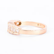 14K Gold Graduated Natural Diamond Engagement Ring