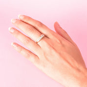 14K Gold Graduated Natural Diamond Engagement Ring