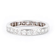 Platinum Twenty-Six Natural Round Diamond Eternity Band