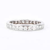Platinum Twenty-Six Natural Round Diamond Eternity Band