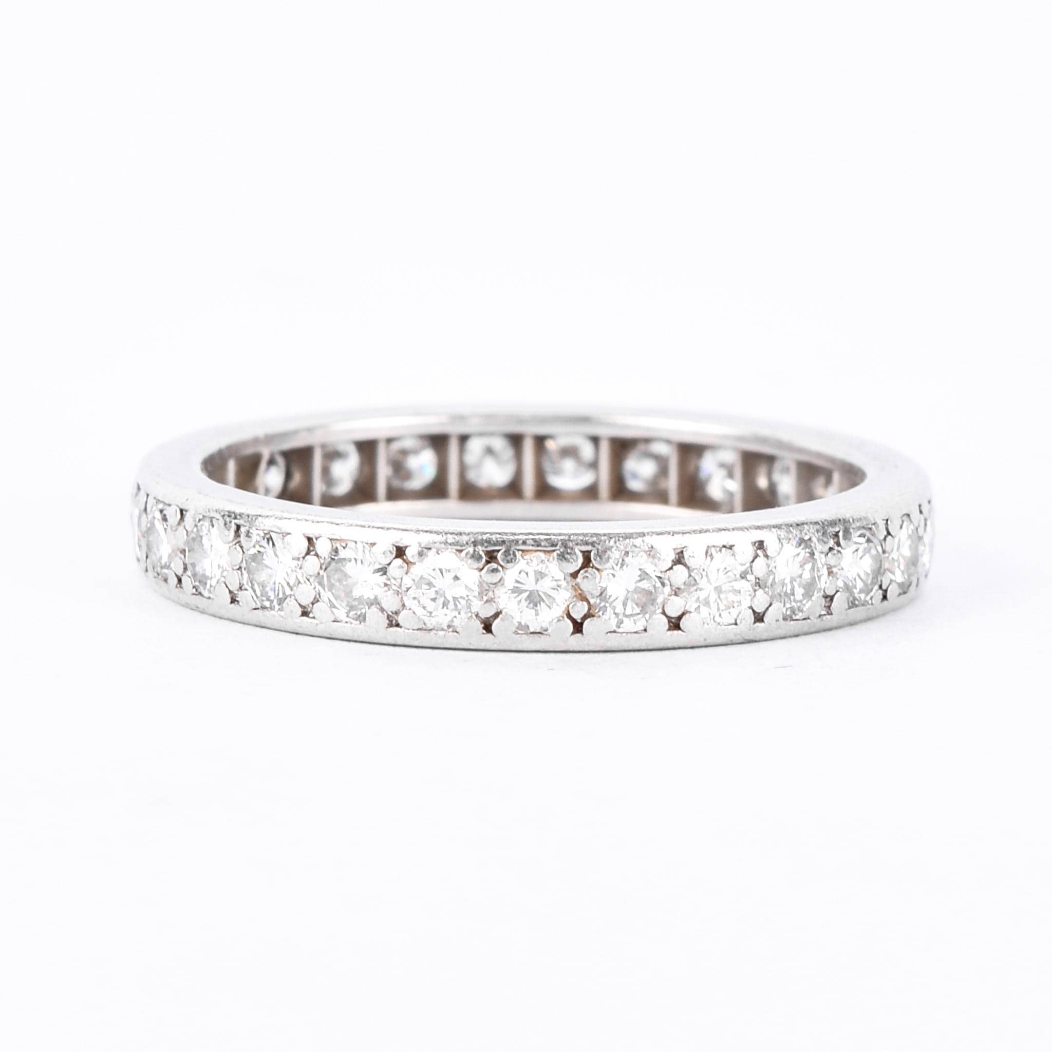 Platinum Twenty-Six Natural Round Diamond Eternity Band