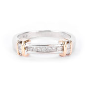 Two-Tone 14K Gold 0.30 TCW Channel-Set Natural Diamond Ring