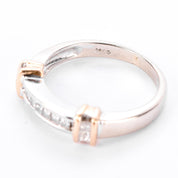 Two-Tone 14K Gold 0.30 TCW Channel-Set Natural Diamond Ring