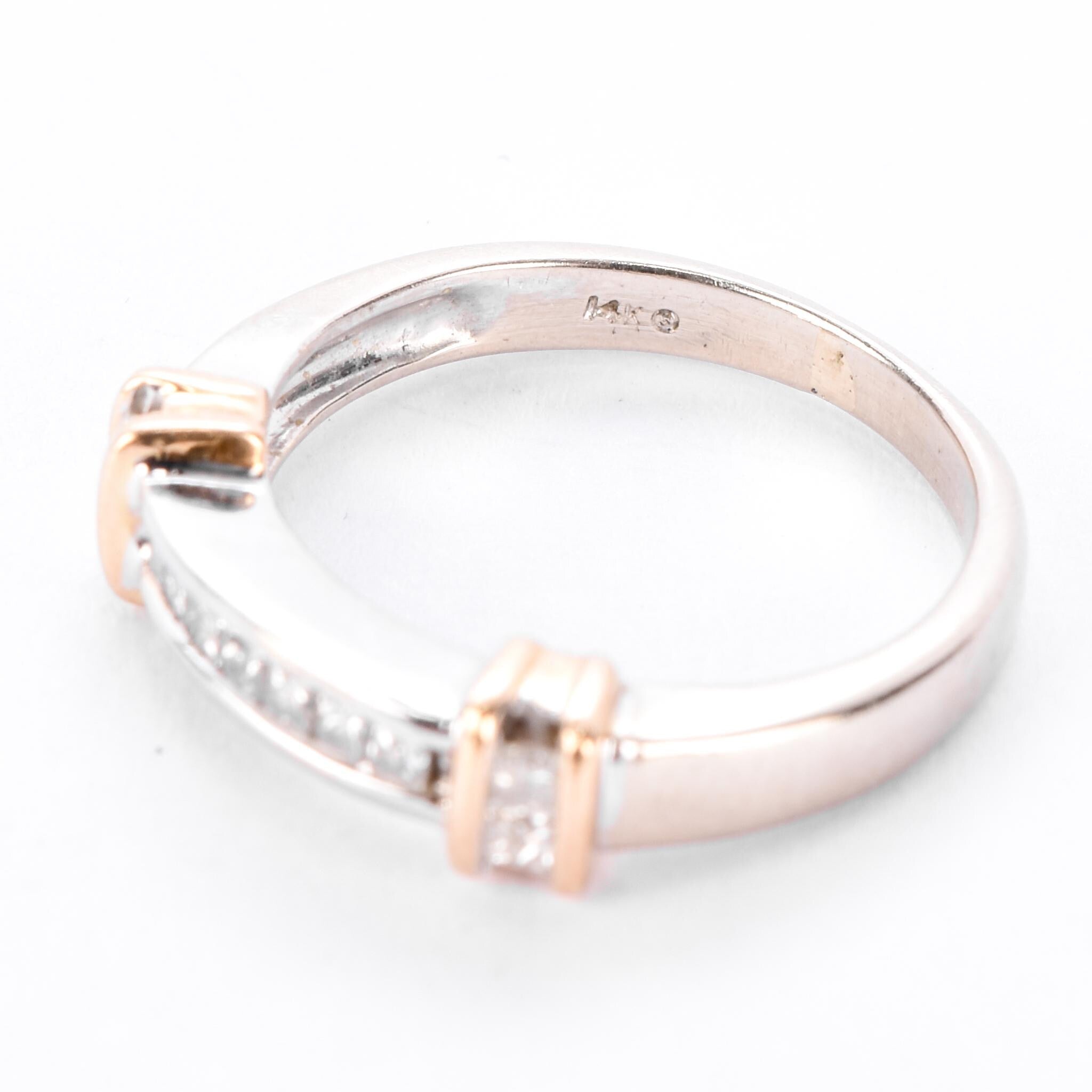 Two-Tone 14K Gold 0.30 TCW Channel-Set Natural Diamond Ring