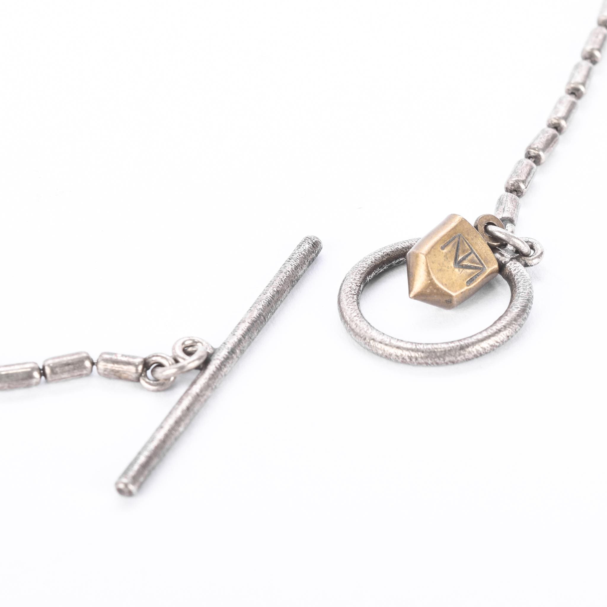 Thomas Mann Sterling Silver & Bronze Techno Romantic Charm Necklace