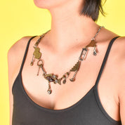 Thomas Mann Sterling Silver & Bronze Mixed Metal Techno Romantic Fish Charm Necklace