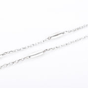 Sterling Silver Hand-Signed Modernist Lariat Necklace
